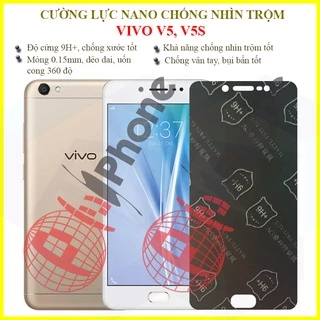 Dán chống nhìn trộm Vivo V5, V5s - Dán cường lực dẻo nano 9H+