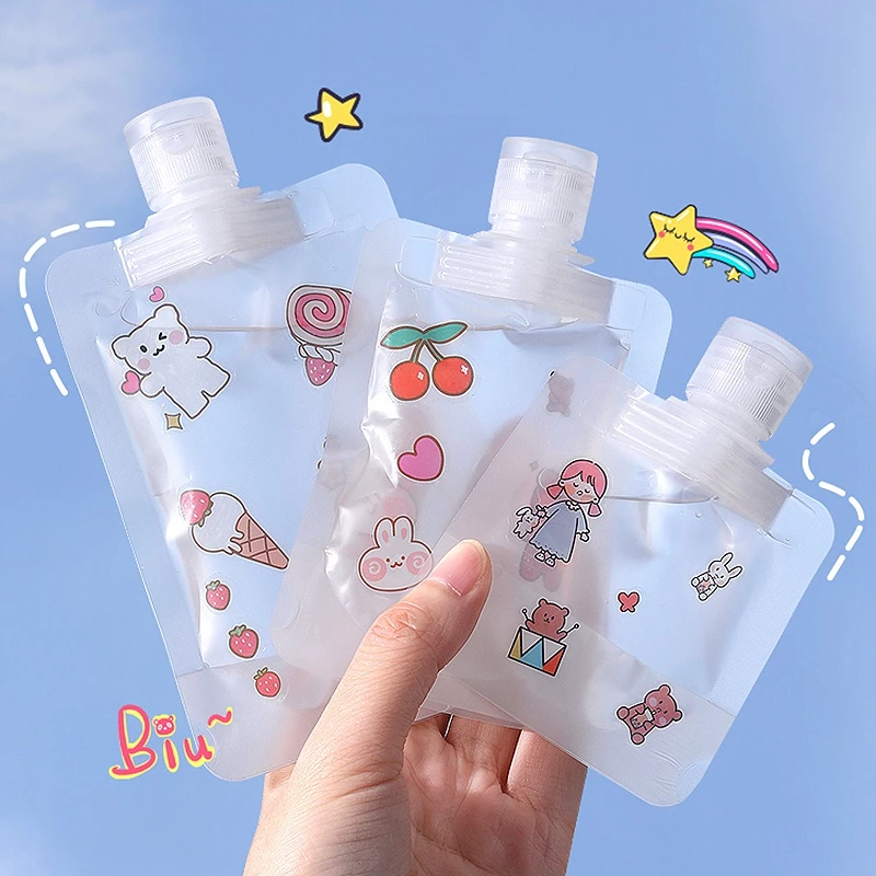 Set 3 Túi Đựng Mỹ Phẩm, Dầu Gội 30/50/100Ml Tiện Dụng Mang Đi Du Lịch