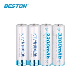 Hộp 04 Pin Sạc AA Beston KTV3300mAh Cho Micro Karaoke loa, đồ chơi trẻ em, đồng hồ, thiết bị điện tử, đèn flash, máy ảnh