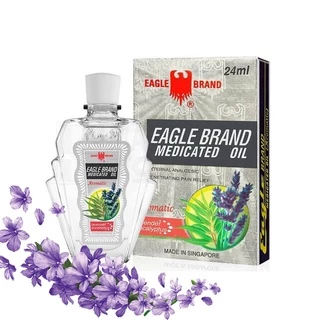 Dầu gió nước trắng 2 nắp Eagle Brand Medicated 24ml Mỹ hương Bạch Đàn và Lavender