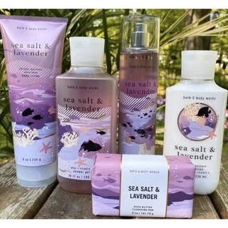 [Auth] Bộ sản phẩm tắm dưỡng xịt thơm lưu hương mịn da Bath and Body Works - Sea Salt Lavender