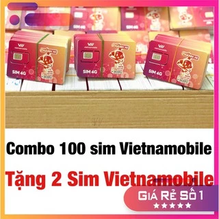 [Mua Combo 100 sim TẶNG 2 sim] SIm Vietnamobile nhận mã otp - nhận cuộc gọi hạn 1 tháng