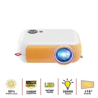 Máy ChiếU Mini A10 480x360 Pixcels, Độ SáNg 1800 Lumens, Hỗ Trợ