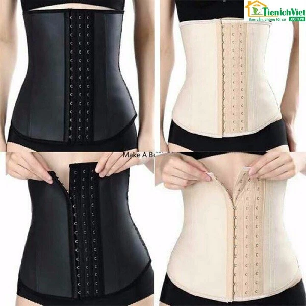 Đai nịt bụng định hình cao cấp Latex chính hãng tặng kem miếng dán tan mỡ