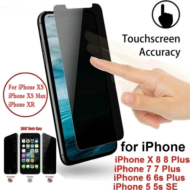 Kính cường lực dán bảo vệ màn hình chống nhìn trộm cho for  IPhone 7 6 6S 8 Plus X XS XR 11 Pro Max