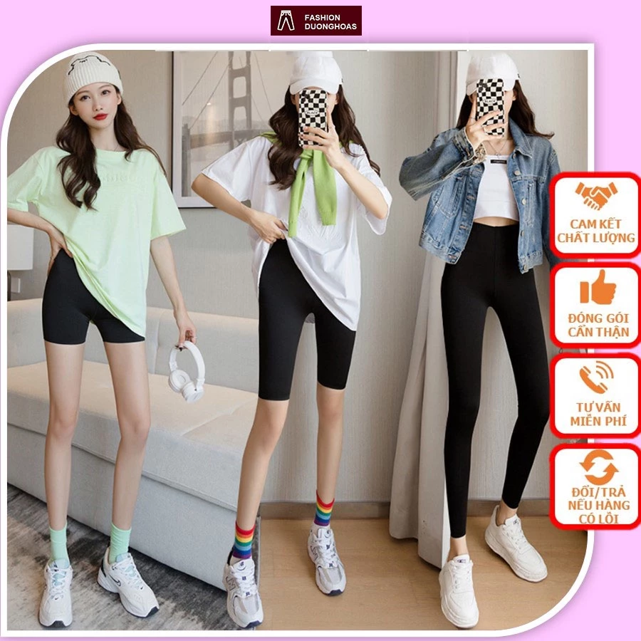 Quần Legging Ngố , Lửng Ngố, Dài, Nâng Mông Cạp Cao Xuất Hàn Siêu Hot Siêu Co Giãn Loại 1