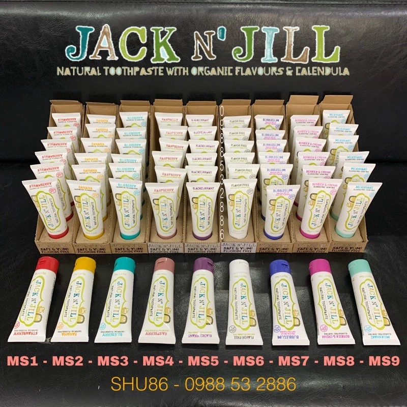 [SHU86] ORGANIC - Hữu cơ - Kem đánh răng trẻ em Jack N' Jill của Úc 50g