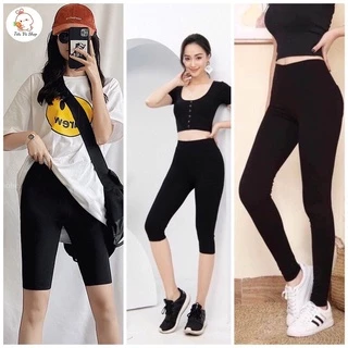 Quần Legging Ngố , Lửng, Short , Dài Nâng Mông Cạp Cao Xuất Hàn Siêu Hot Siêu Co Giãn Loại 1