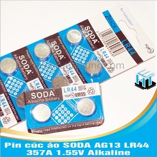 Combo 5 Viên Pin cúc áo SODA AG13 LR44 357A 1.55V Alkaline