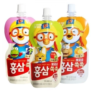 COMBO 10 GÓI NƯỚC HỒNG SÂM TRÁI CÂY PORORO TÚI 100ML