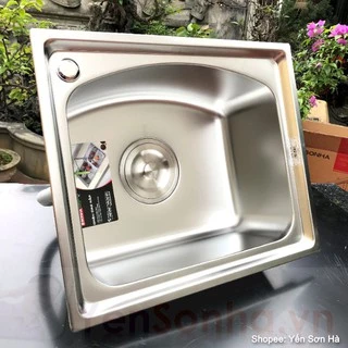 Chậu rửa chén bát 1 hố Sơn Hà S50 inox 304 chính hãng