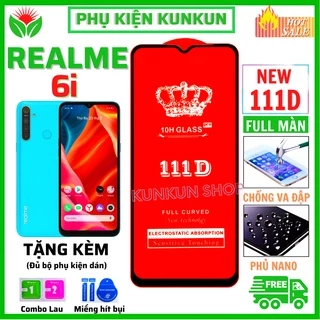 Kính Cường Lực REALME 6i - Siêu mượt - Dán Full màn hình 111D - Độ cứng 10H - Độ trong suốt điện thoại cực cao