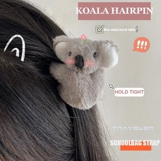 Kẹp Tóc Hình Gấu koala Bằng Lông Nhung Dễ Thương Xinh Xắn