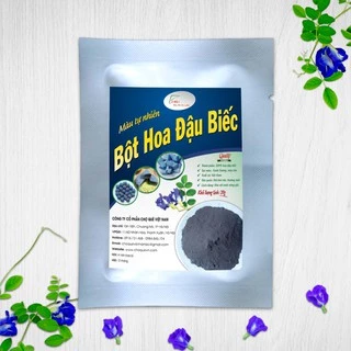 Bột hoa đậu biếc khô gói 20g nguyên chất 100% từ cây hoa đậu biếc tươi chuyên dùng pha đồ uống và tạo màu thực phẩm