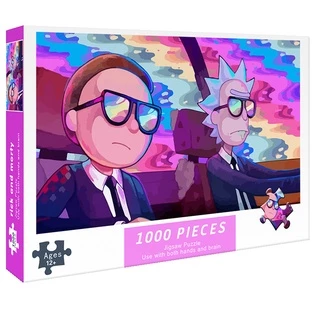 Tranh ghép xếp hình 1000 mảnh Rick and Morty - Đồ chơi phát triển tư duy quà tặng ý nghĩa. Kích thước: 7