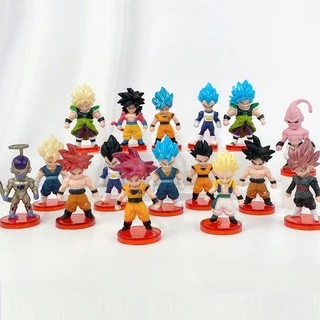 Mô hình Chibi Super Saiyan Dragon Ball 3 Mô Hình Nhân Vật Goku Màu Đen/Xanh Dương A0014 Trong Phim Bảy Viên Ngọc Rồng