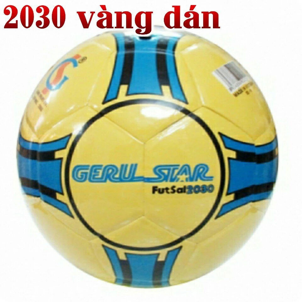 Bóng đá Geru star Futsal 2030 Vàng Dán ( có tặng kèm kim bơm banh và lưới đựng banh)
