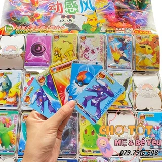 Đồ chơi thẻ bài pokemon nhựa dẻo (bộ 5 lá)