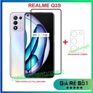 Combo Realme Q3S kính cường lực full màn hình + dán bảo vệ camera chống xước chống bụi bẩn