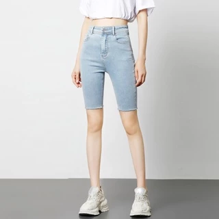 Quần shorts ngố jean co giãn Chollima QS024 phong cách hàn quốc trẻ trung năng động