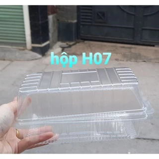 HỘP NHỰA ĐỰNG BÁNH HÌNH CHỮ NHẬT H-07 (10 CHIẾC)