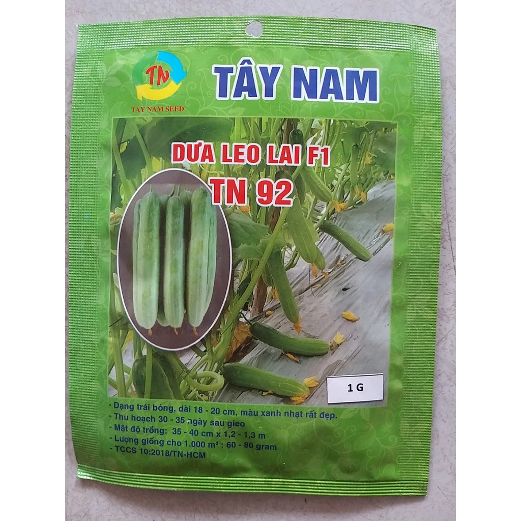 Hạt giống dưa leo Tây Nam TN92 gói 1g (30 hạt)
