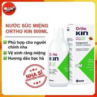 Nước súc miệng Ortho Kin cho răng niềng 500ml - nước xúc miệng  nano bac Ag+