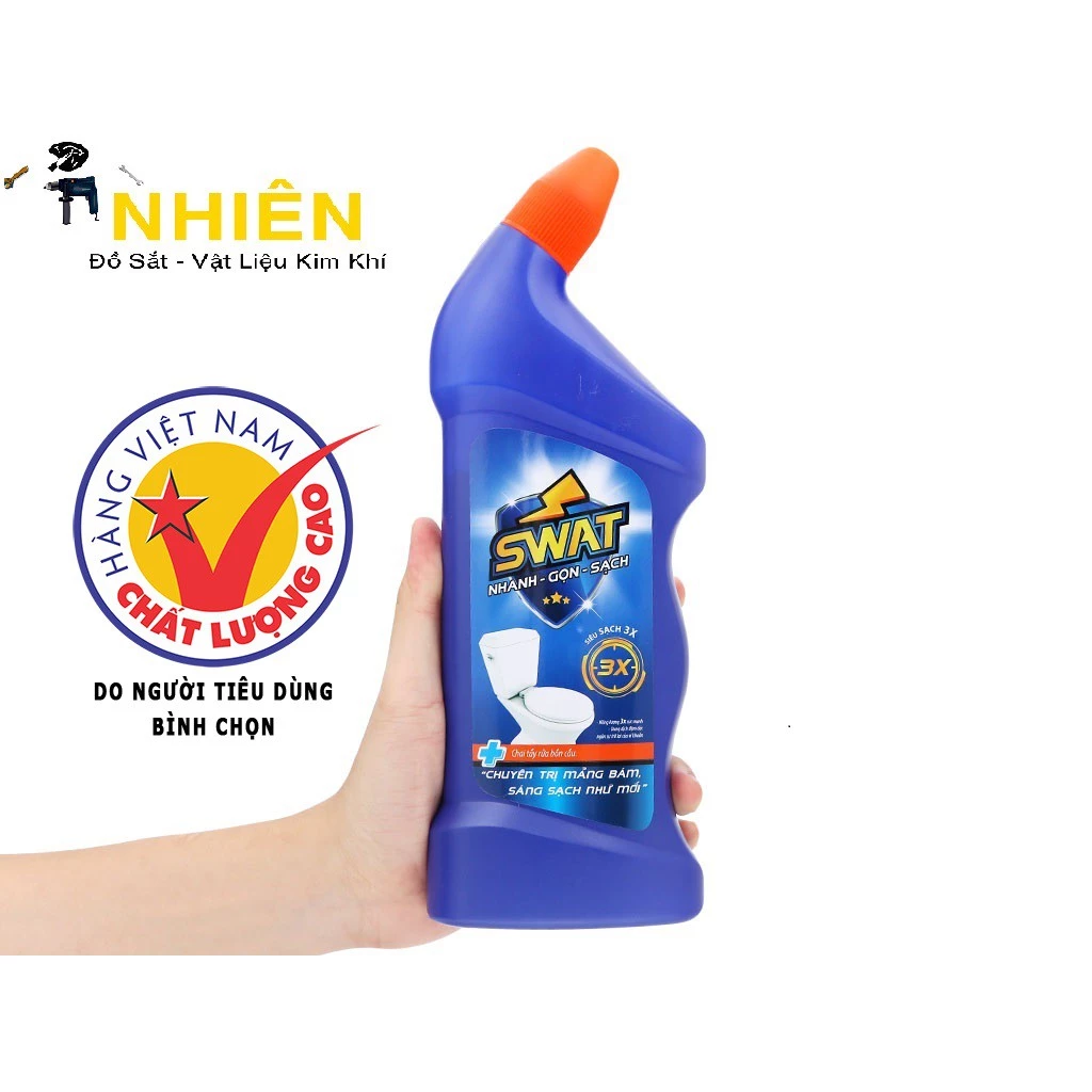 🔥FREESHIP🔥Nước Tẩy Toilet Diệt Vi Khuẩn Khử Mùi Hôi Bồn Cầu SWAT - 600ml và 1000ml [CHÍNH HÃNG - CÓ SẴN]