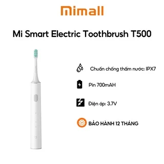 Bàn chải đánh răng điện Xiaomi Trắng T500 - Hàng chính hãng - Bảo hành 12 tháng