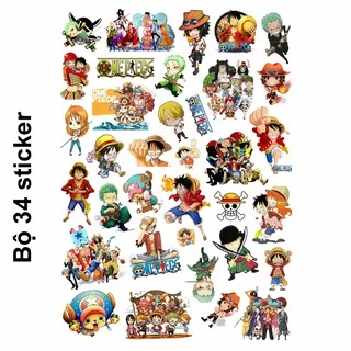 Sticker/ Hình dán anime One Piece(random)