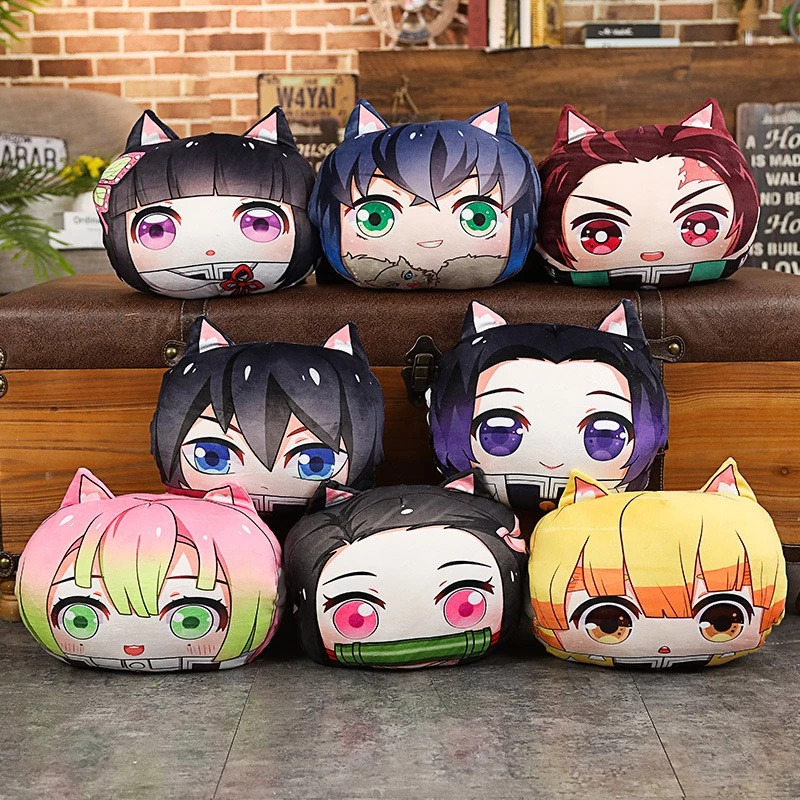 [14 mẫu] Gối nhồi bông mochi anime Kimetsu no Yaiba - Size 35x30cm và có giữ ấm tay