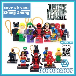 Đồ chơi Xếp hình The Flash Wonder woman Catwoman Joker DeadPool Nick Fury Aquaman Cyclops Minifigures SY Sy178