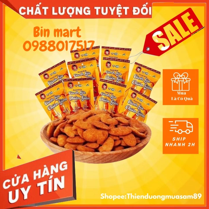 Sỉ 1 bịch cánh gà chiên giòn 30 gói VN