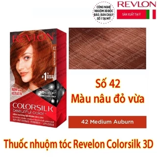 Thuốc nhuộm tóc Revlon Colorsilk Màu 42 Nâu đỏ Vừa
