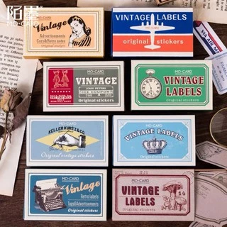 [S10] set sticker nhãn dán vintage cổ điển mo card trang trí sổ bullet journal winzige