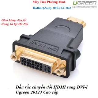 Đầu chuyển đổi HDMI sang DVI 24 + 5 (âm) Cao cấp Ugreen 20123 - Hàng chính hãng