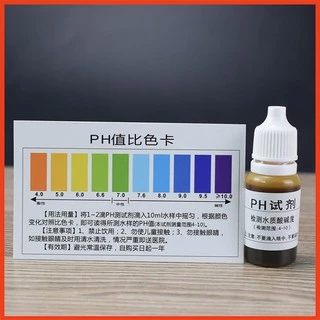 Dung dịch đo độ PH nước, dụng cụ test tính axit, kiềm kèm bảng màu cho kết quả nhanh, chính xác