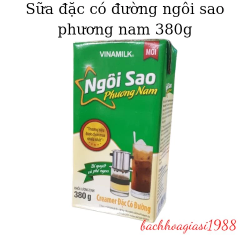 NOW SHIP Sữa đặc có đường ngôi sao phương nam hộp giấy 380g