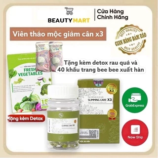 Trà thảo mộc giảm cân slimming care x3 thế hệ mới số 1 và số 2 - Chính hãng