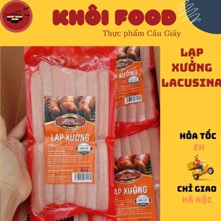 Lạp xưởng tươi Lacusina ăn vặt, chiên, rán ngon