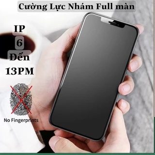 Cường lực nhám iphone 11 Promax Xsmax 12 Promax 13 Promax 14 Pro Max X Xr Xs 7 Plus 8 6 6s 8 se Nhám chống vân tay AG