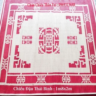 Chiếu Cói Đậu Thái Bình In Gấm Kích Thước (1m8 x 2m)