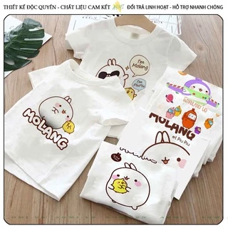 ÁO THUN friend molang vit thỏ cute UNISEX PHÔNG TRẮNG TAY NGẮN NAM NỮ GIA ĐÌNH CẶP ĐÔI SIZE TRẺ EM BÉ TRAI GÁI AOMIVN