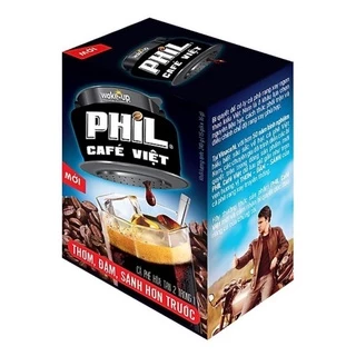 Cà Phê Đen  PHIL Wake Up Thome Ngon Đậm Vị (15 gói x 16g) DATE MỚI