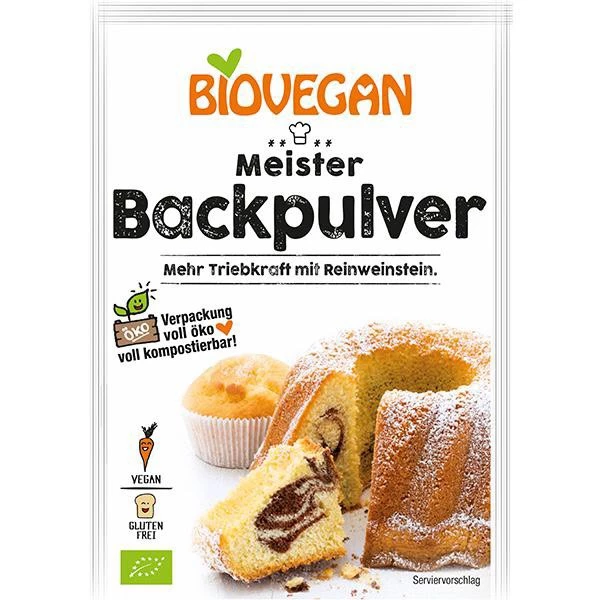 Bột nở hữu cơ cao cấp Biovegan 17G dùng làm bánh cho bé (date 2024)