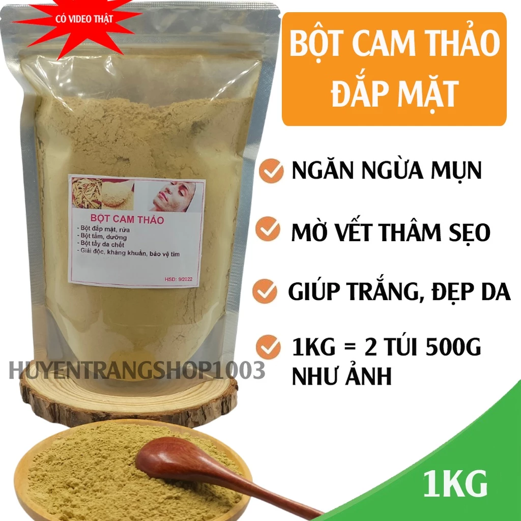 1kg bột cam thảo nguyên chất handmade (có giấy chứng nhận vệ sinh ATTP)