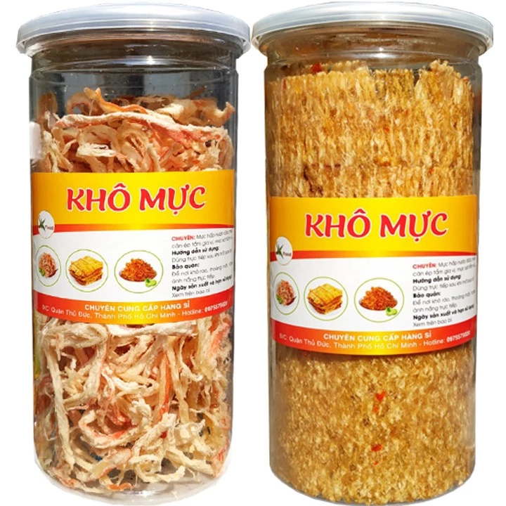 [Mã GROSALE2703 giảm 8% đơn 250K] COMBO 2 HŨ MỰC HẤP CỐT DỪA - MỰC ÉP TẨM GIA VỊ SKFOOD 500G