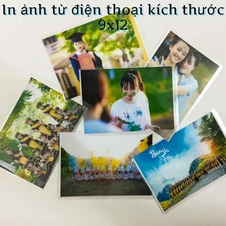 In ảnh từ điện thoại kích thước 9x12cm - có ép plastic 2 mặt tràn viền, in ảnh có keo dán