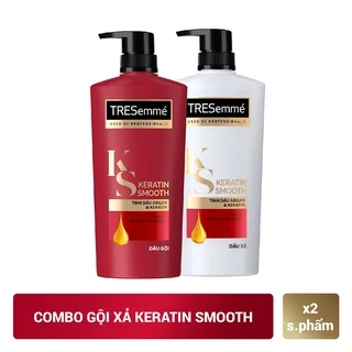 Bộ Gội Xả TRESemmé Keratin Vào Nếp Mượt Mà 640g + 620g
Keratin Smooth Shampoo & Conditioner