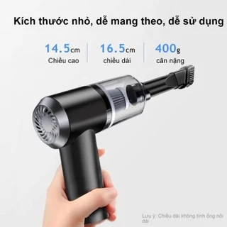 Máy hút bụi cầm tay mini - Máy hút bụi không dây đa năng lực hút siêu mạnh sử dụng hút bụi ô tô, bụi giường cực tiện lợi